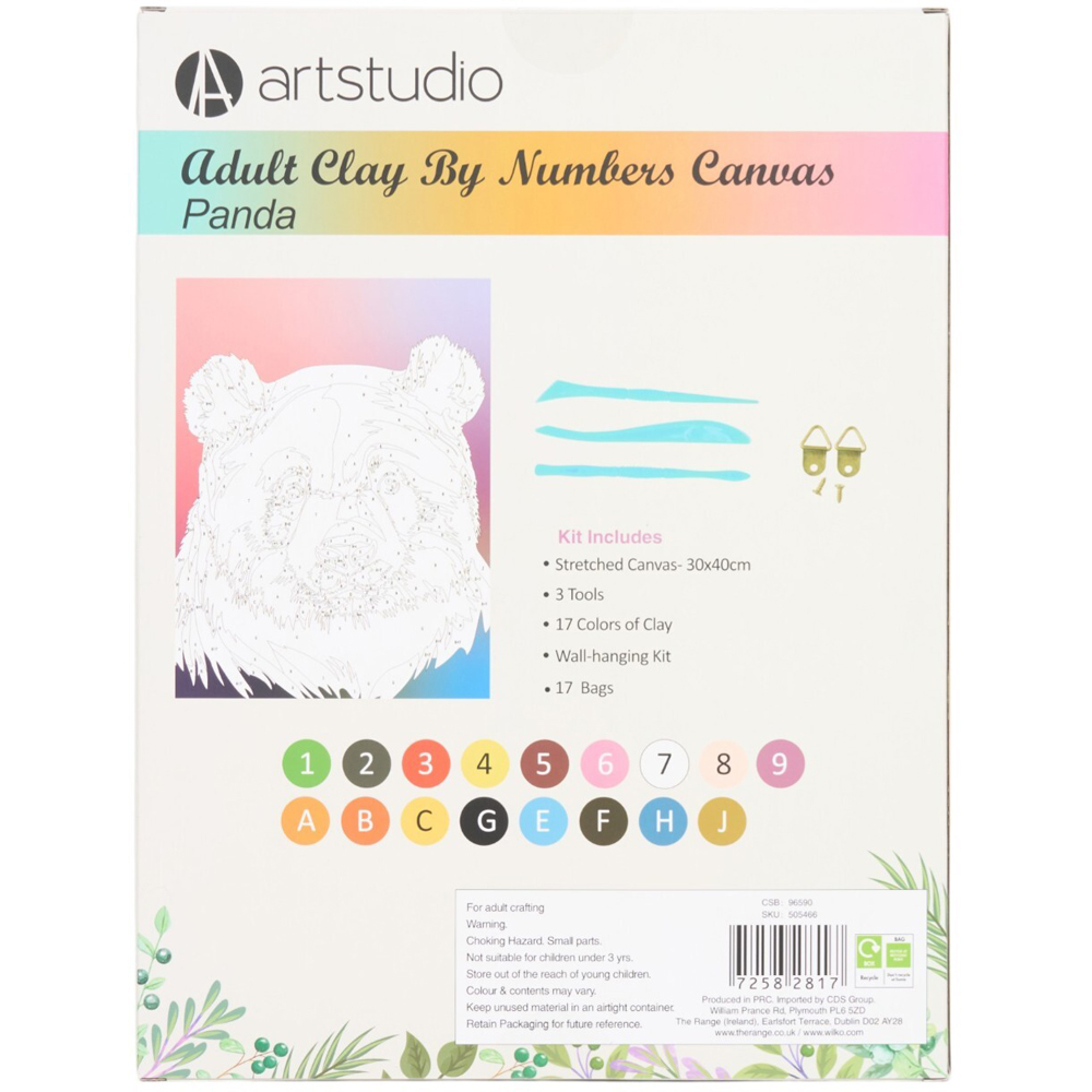 Lion or Panda Clay By Number Canvas Kit Image 5