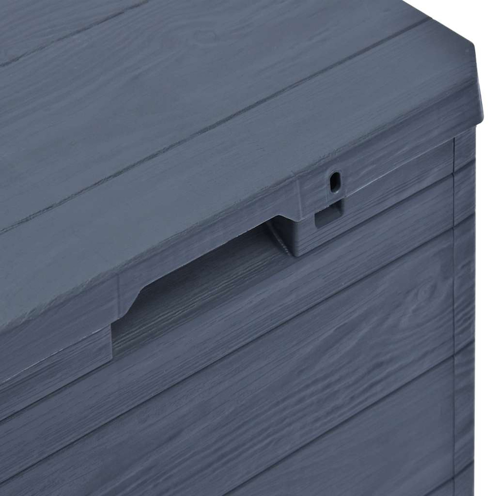 vidaXL 90L Anthracite Plastic Garden Storage Box Image 6