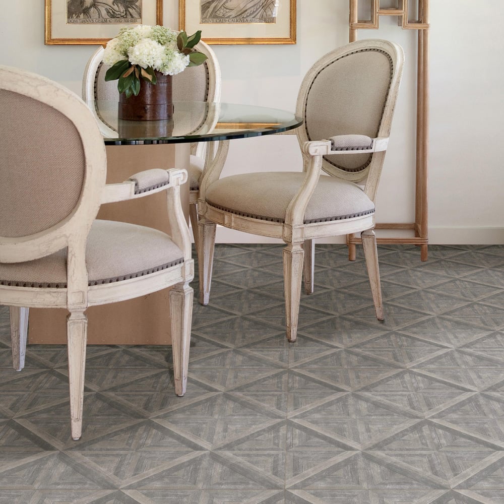 Floorpops Townhouse Grey and Taupe Peel and Stick Floor Tile 30.48 x 30.48cm 10 Pack Image 6