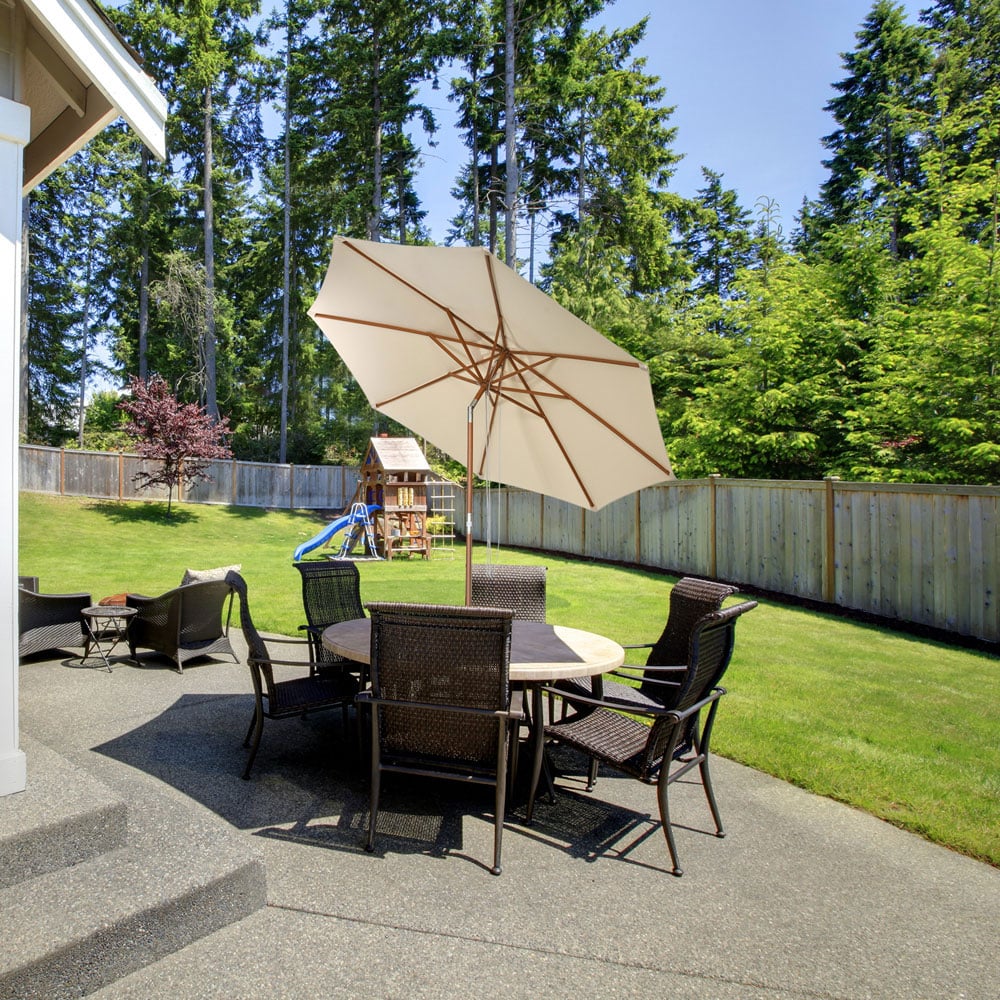 Costway Wooden Tilt Parasol with 8 Ribs 3m Image 6