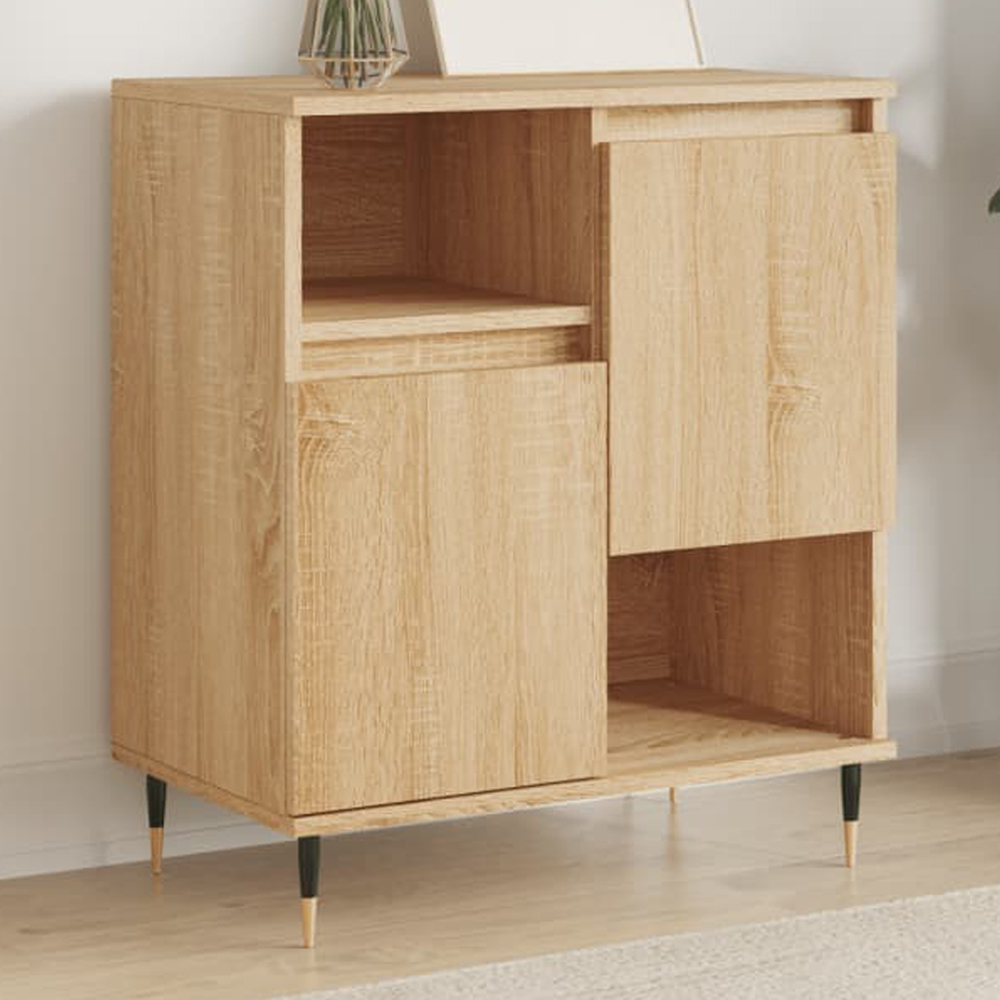 vidaXL 2 Door 2 Shelf Sonoma Oak Sideboard Image 1