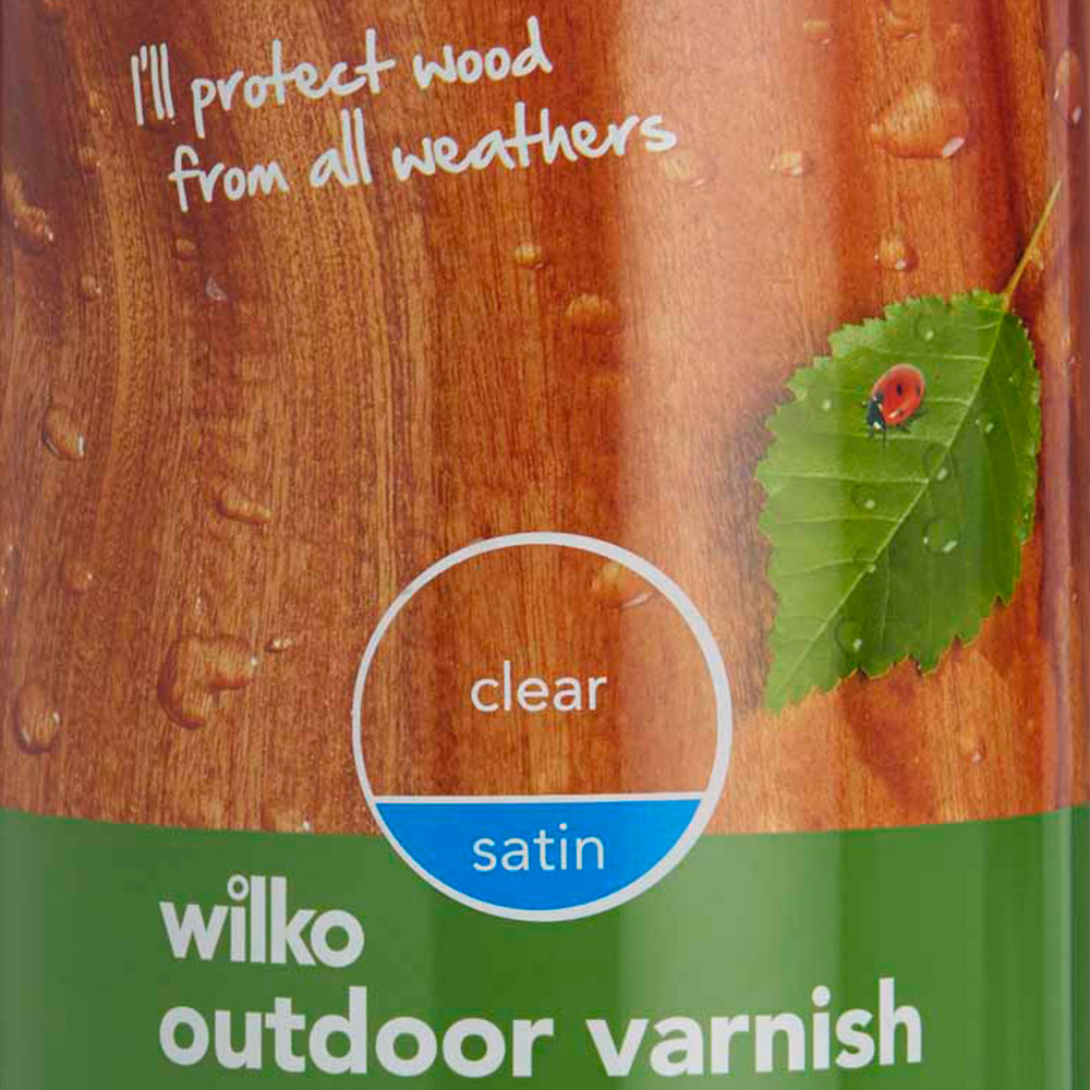 Wilko Clear Satin Outdoor Varnish 750ml Image 2