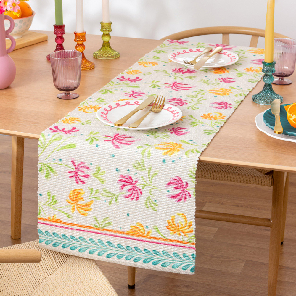 furn. Honeysuckle Multicolour Table Runner 180 x 35cm Image 2