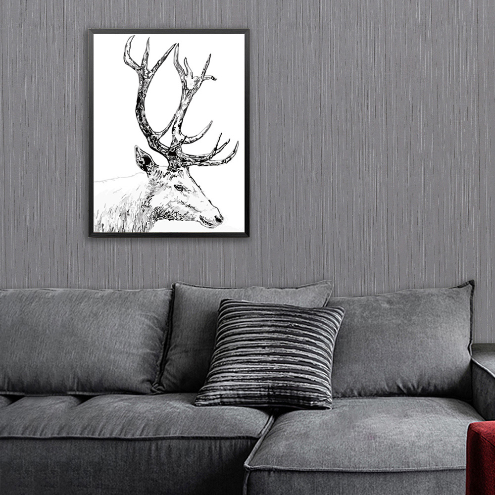 Living and Home Dark Grey PVC Self Adhesive Wallpaper Image 2