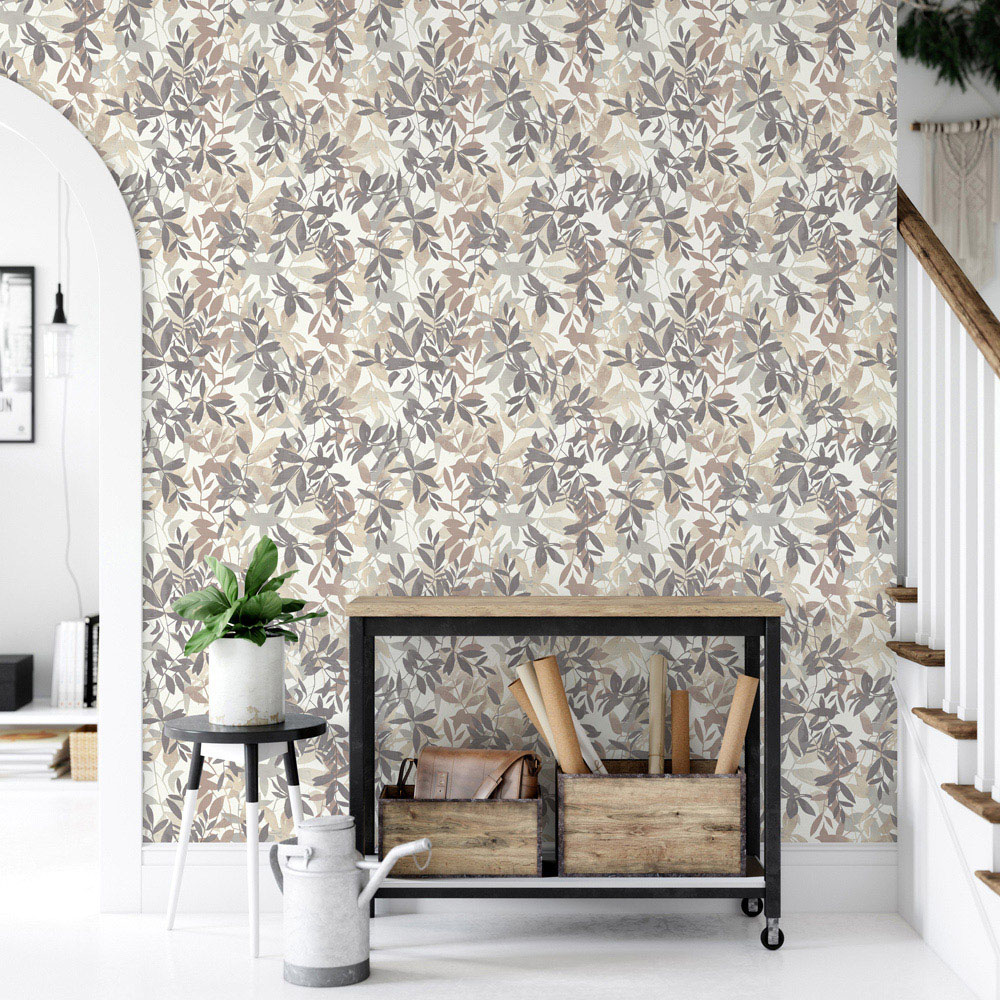 Arthouse Botanical Leaves Natural Wallpaper Image 7