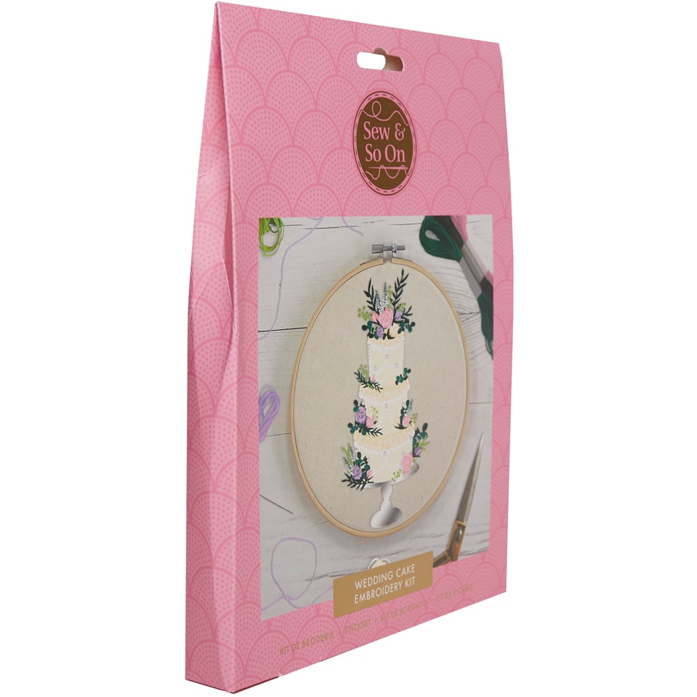 Sew & So On Multicoloured Wedding Cake Embroidery Craft Set Image 4