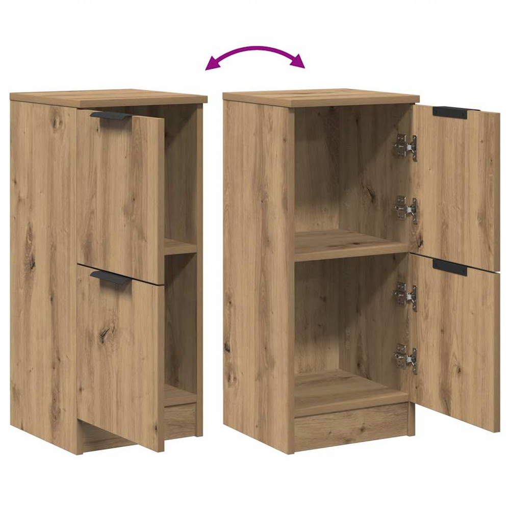 vidaXL 2 Door Artisan Oak Sideboard Set of 2 Image 7