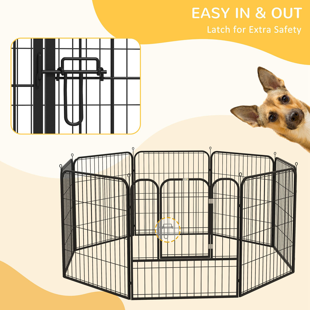 PawHut Metal Small Animal Hutch Playpen Image 5