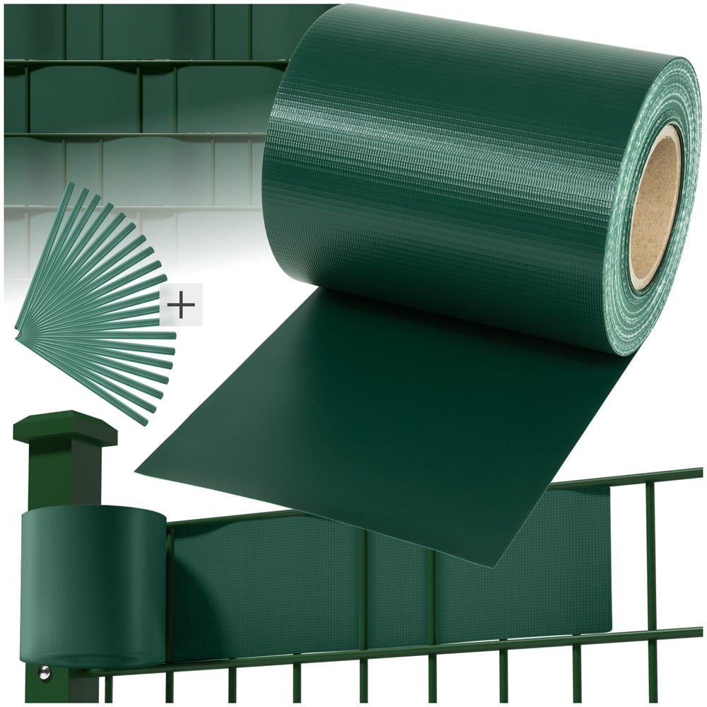 tectake Green Privacy Film Double-Sided Print 3500cm Image 2