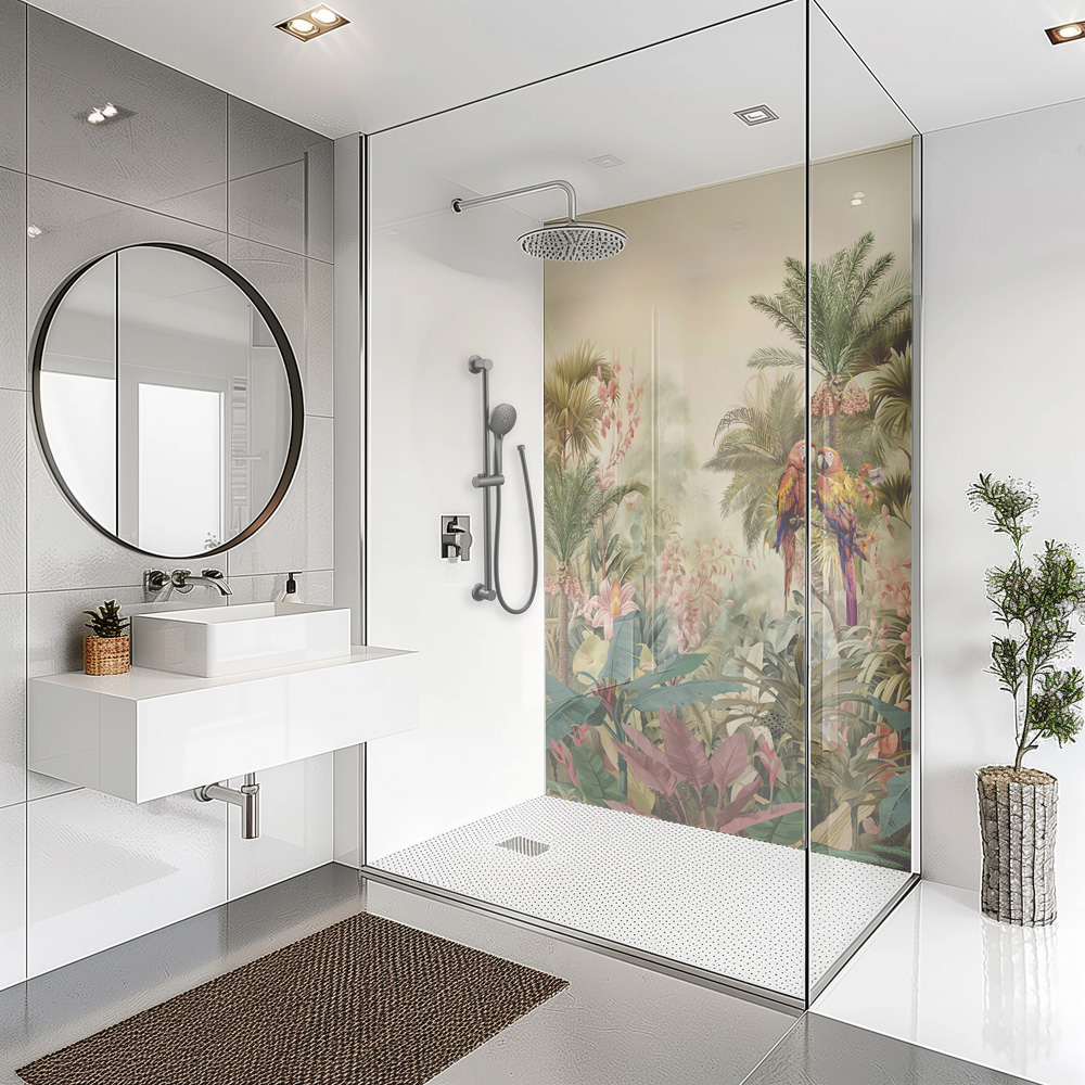Splashbax Premium Artisan Tropical Oasis Acrylic Bathroom Wall Panel 2400 x 1200mm Image 3
