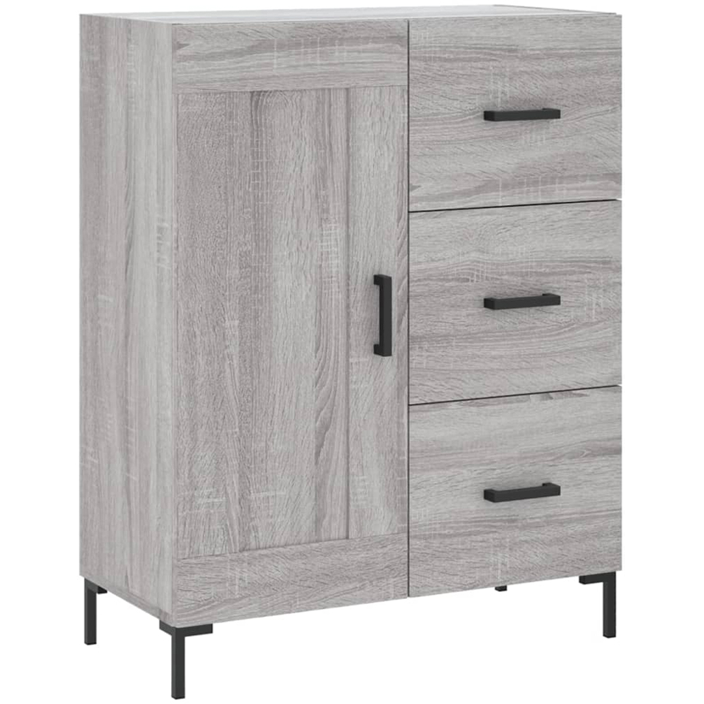 vidaXL 3 Door 3 Drawer Grey Sonoma Highboard Image 7