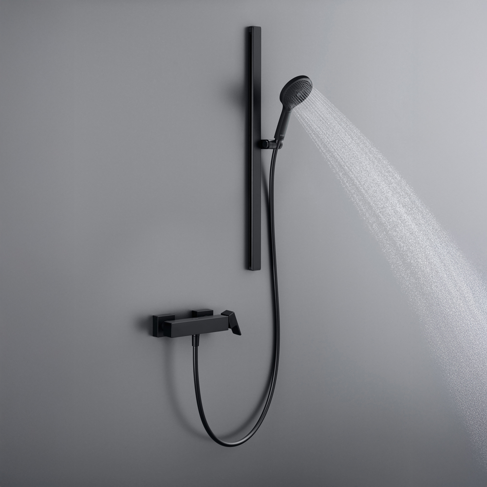 Duravit D120 Black 3 Jet Spray Function Click Hand Shower Image 2