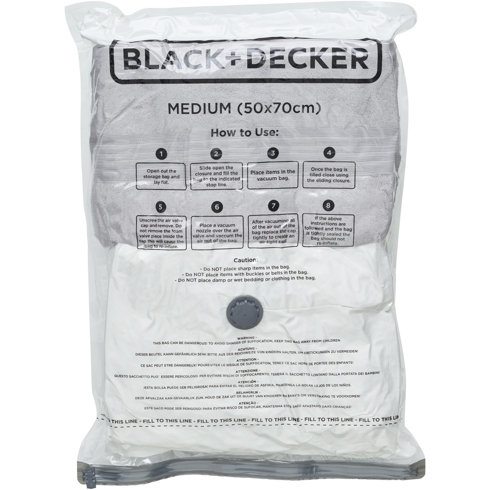 Black + Decker Extra Medium Vacuum Storage Bag 6 Pack Image 5