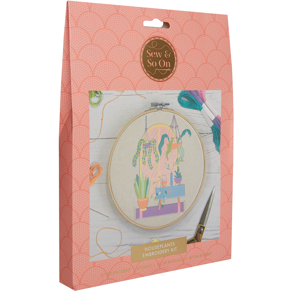 Sew & So On Houseplants Embroidery Hoop Decoration Craft Kit Wilko