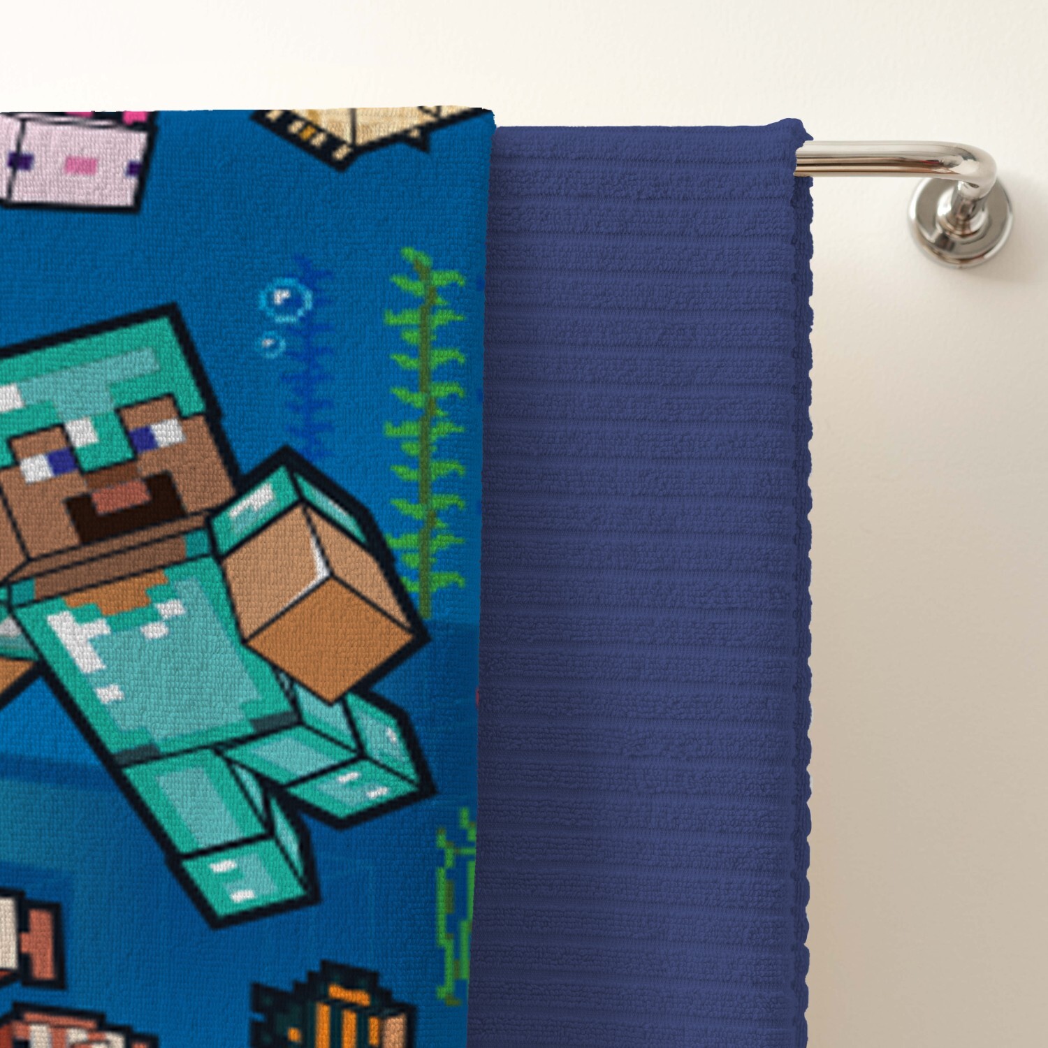 Minecraft Ocean Towel - Blue Image 4