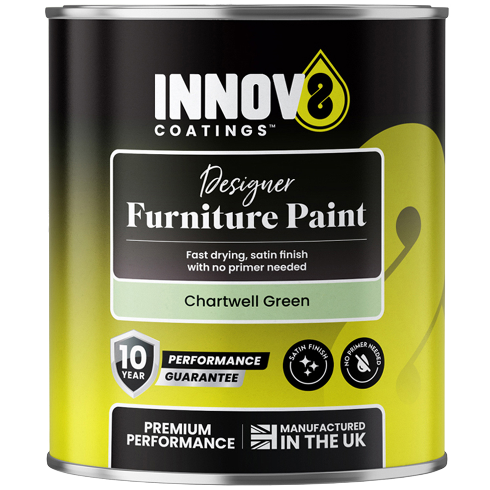 Innov8 Coatings Chartwell Green Satin Furniture Paint 750ml Image 2