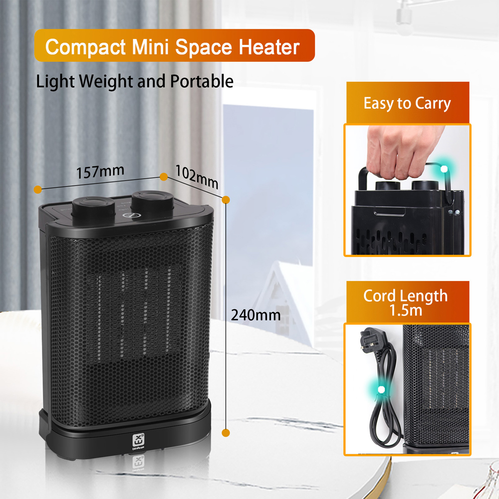 ExtraStar PTC Portable Ceramic Fan Heater 1500W Image 6