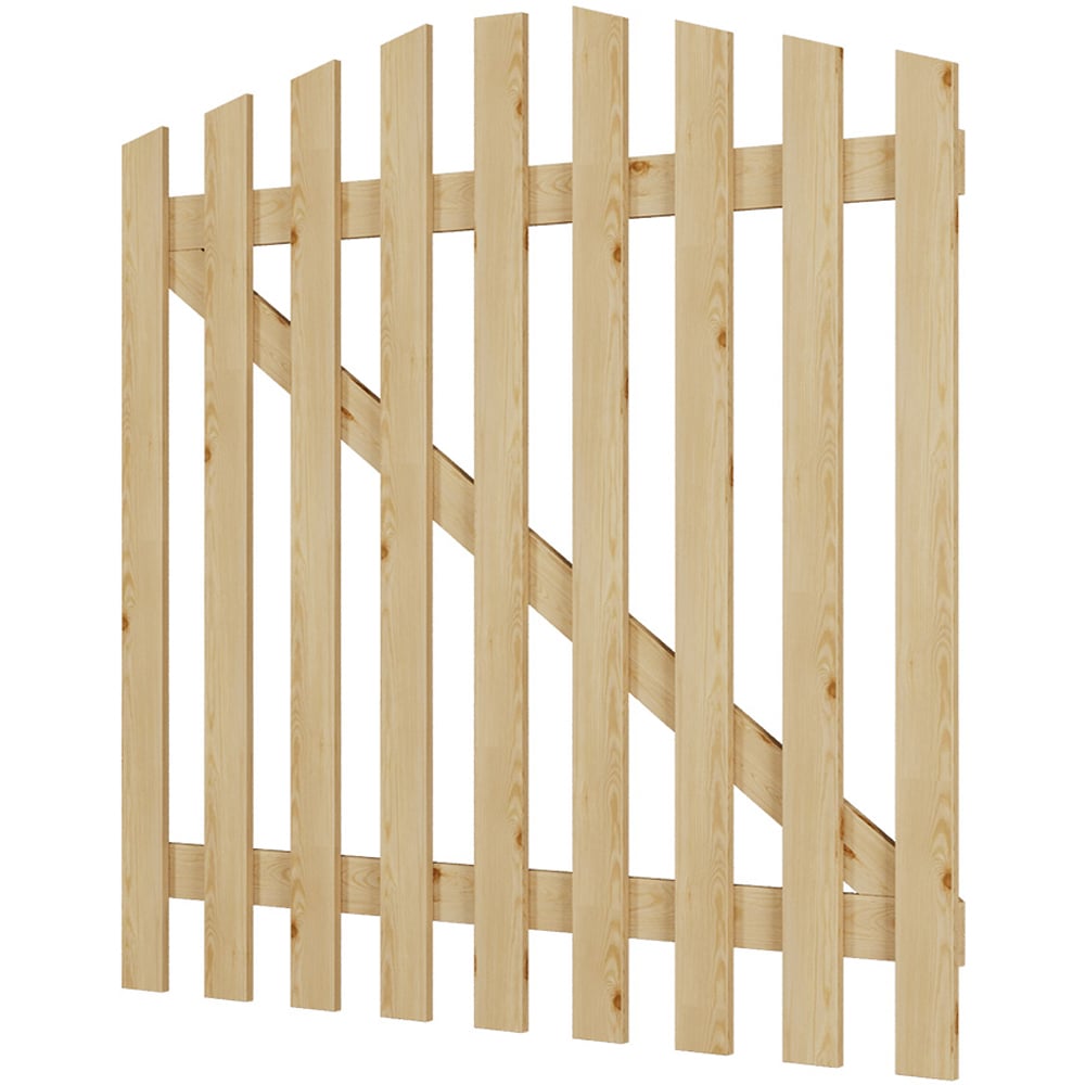 Outdoor Minimalist Nature Wooden Fence Gate, 120 x 120 x 2.5cm Image 3