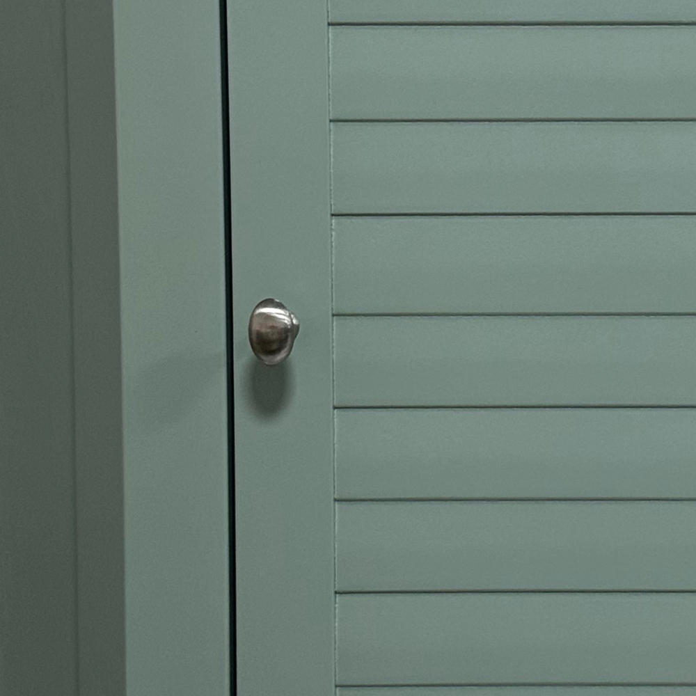 Teamson Home Glancy Single Door Sage Green Wooden Corner Stand Floor Cabinet 32 inch Image 4