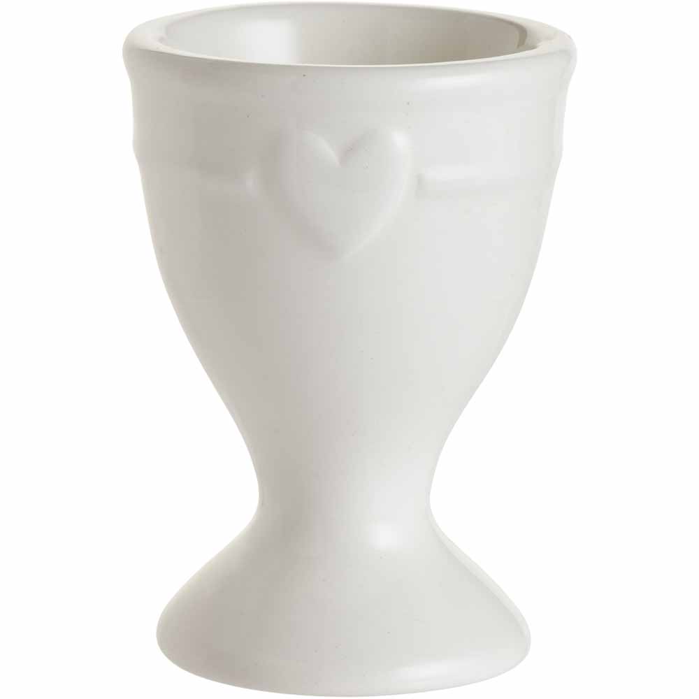 Wilko Heart Egg Cup Earthenware