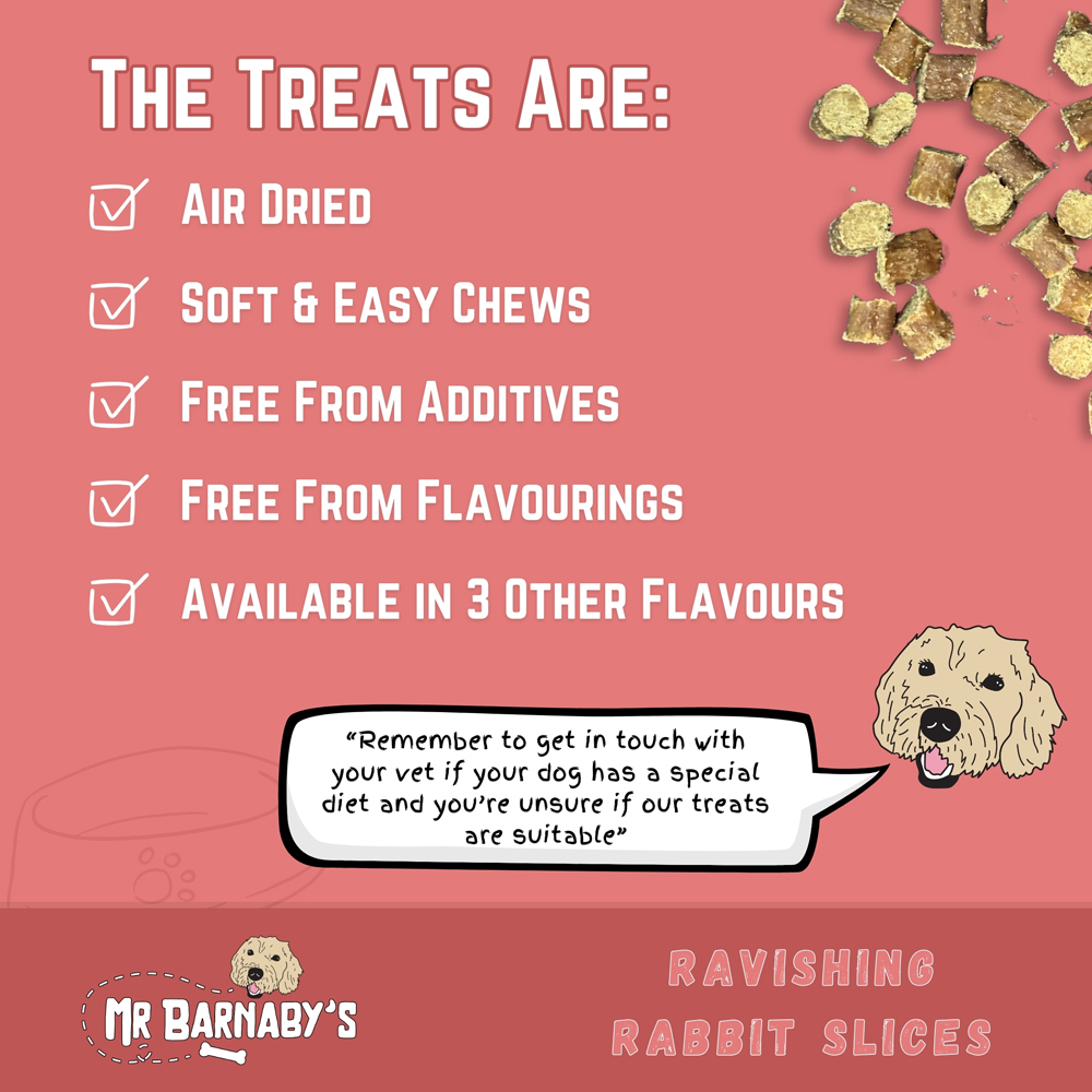 Mr Barnaby's Ravishing Rabbit Slices Dog Treats 4 Pack Image 6
