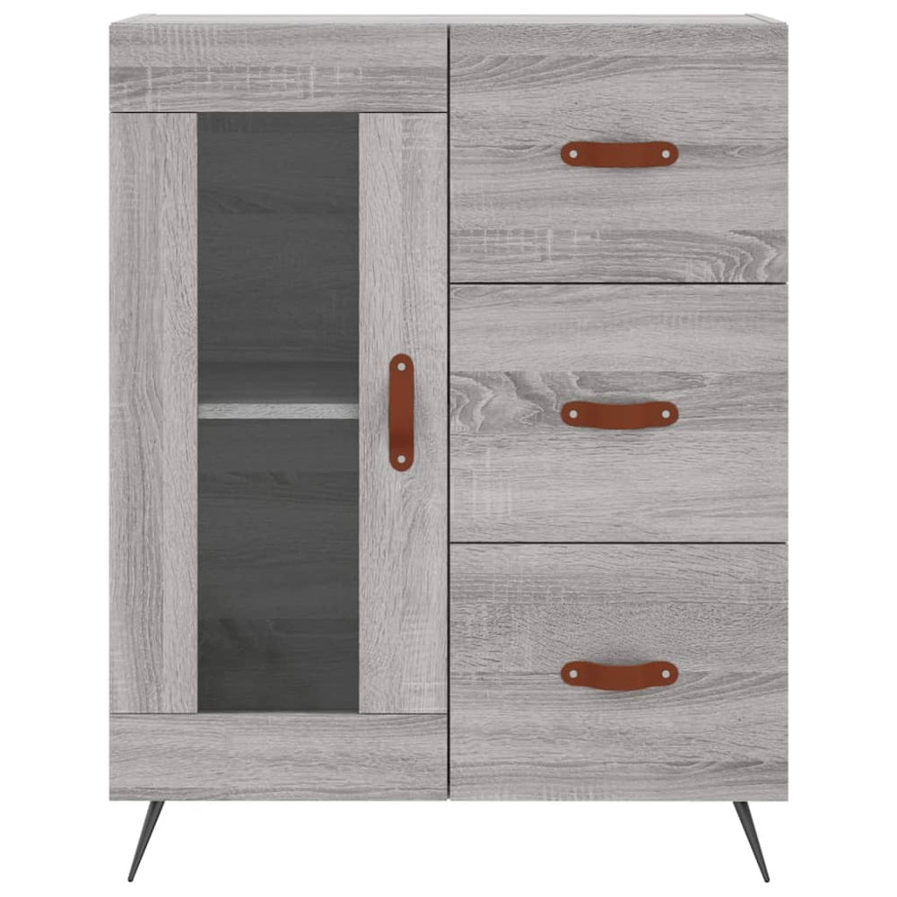 vidaXL 3 Door 3 Drawer Grey Sonoma Highboard Image 7