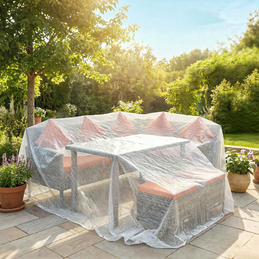 Outsunny 4 x 6m White PE Waterproof Tarpaulin Image 7