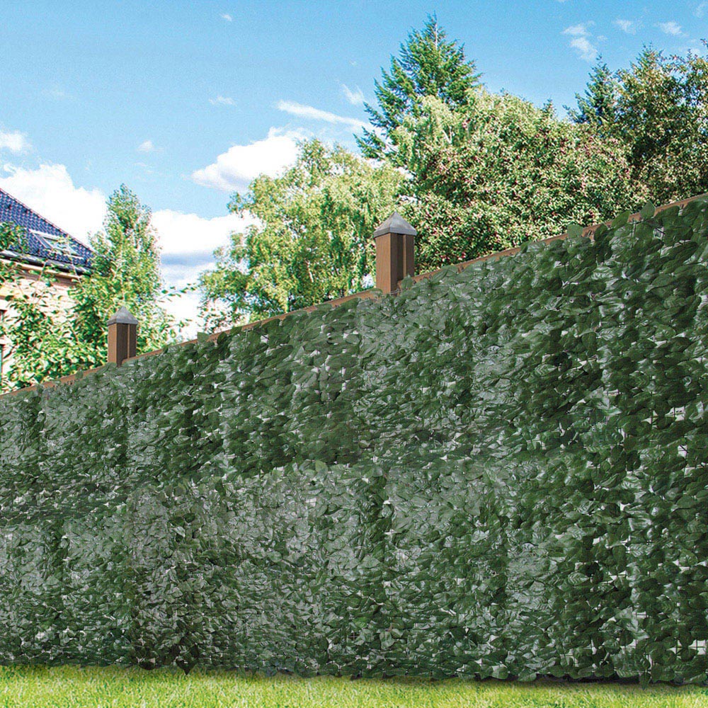 GardenKraft Artificial Dark IVY Leaf Fence 100 x 300cm Image 1