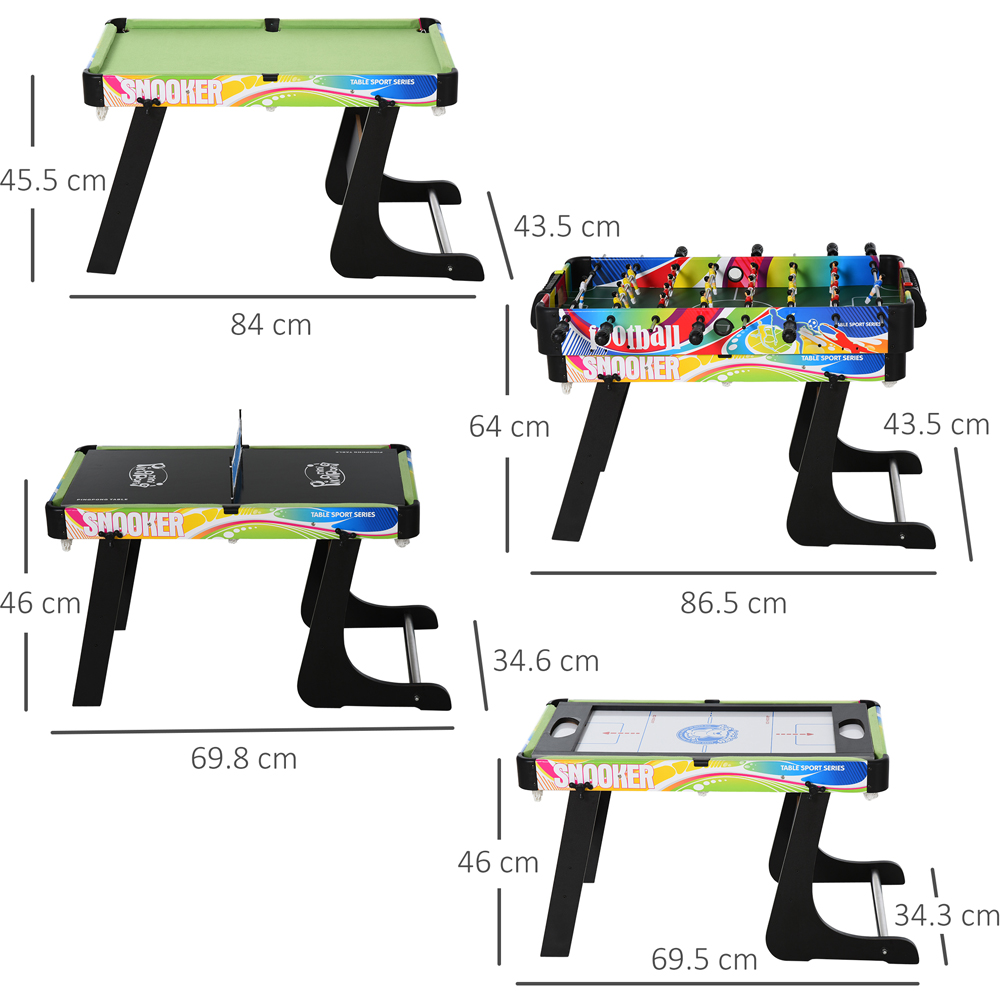 HOMCOM 4-in-1 Multi Arcade Gaming Table Image 9