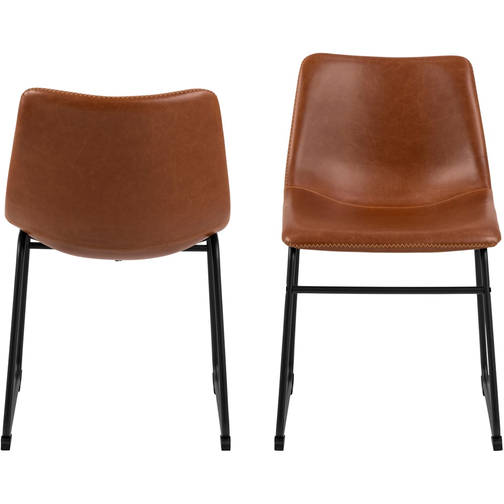 Florence Oregon Set of 2 Brown Dining Chair Image 3