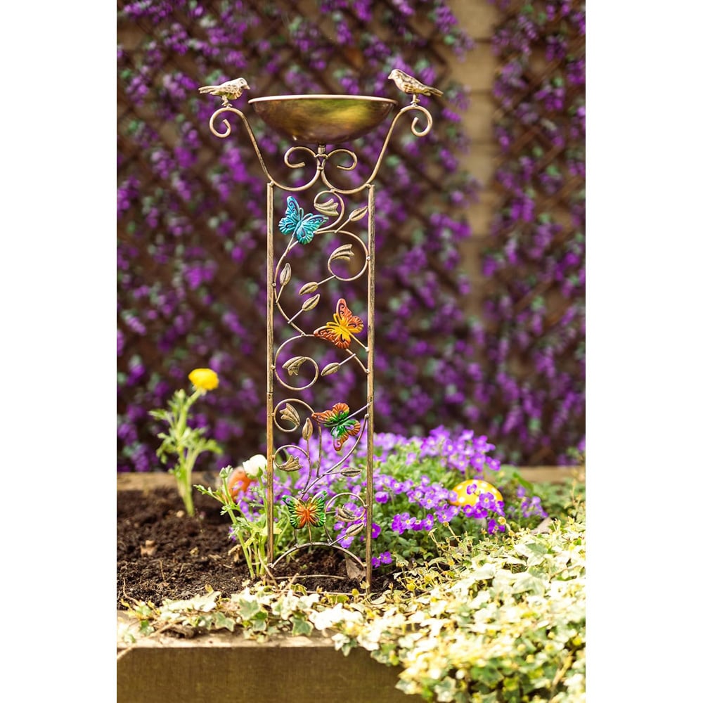 Marco Paul Iron Plant Trellis Bird Bath Image 4
