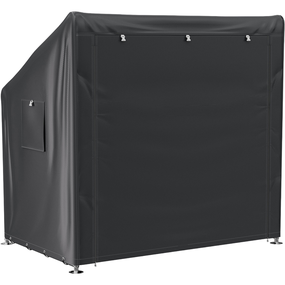 Living and Home 6 x 4ft Black Garden Storage Shed Image 1