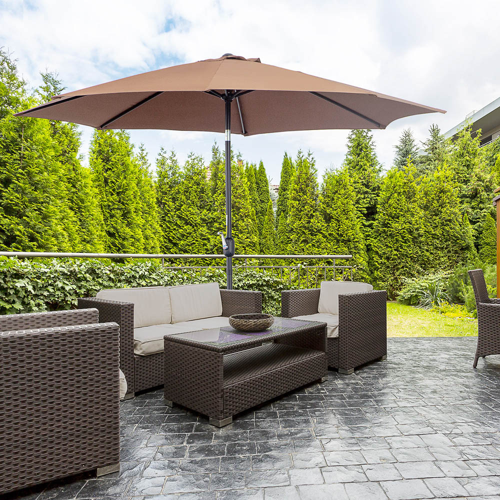 Outsunny Coffee Crank and Tilt Parasol 3m Image 2