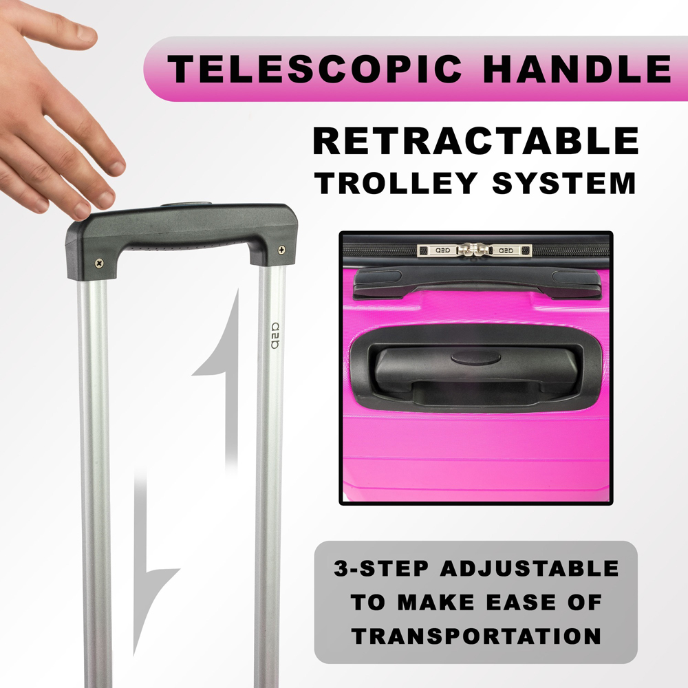 A2B Exodus 30 inch Pink Hard Shell Hold Suitcase Image 4