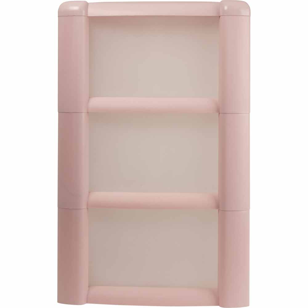 Wilko 3 Drawer Tower Blush Pink Wilko