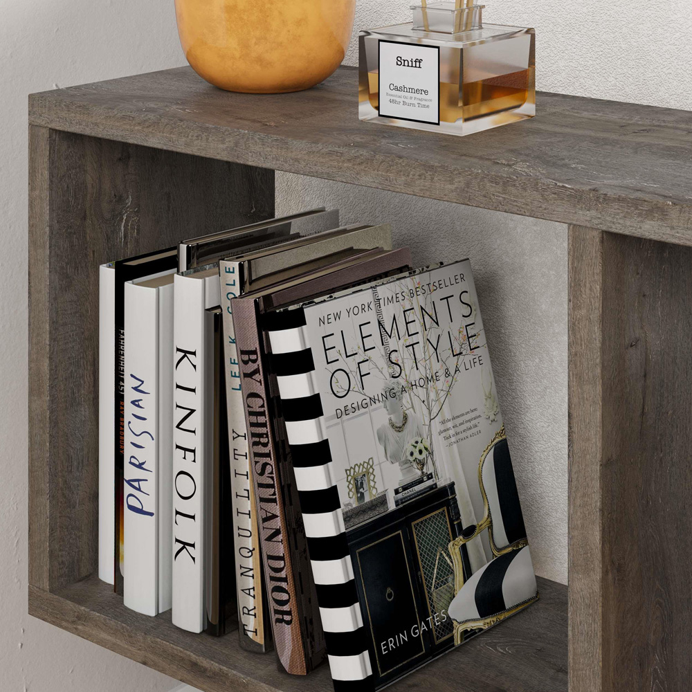 Decortie Homemania 4 Shelf Dark Coffee Wooden Side Table Image 3