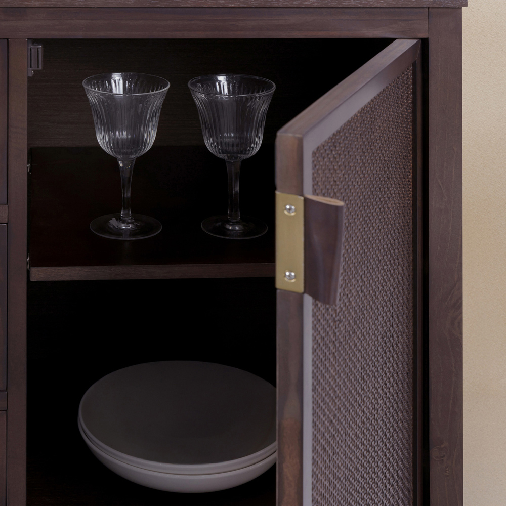 Teamson Home Hatteras 2 Door 3 Drawer Espresso Sideboard Image 7