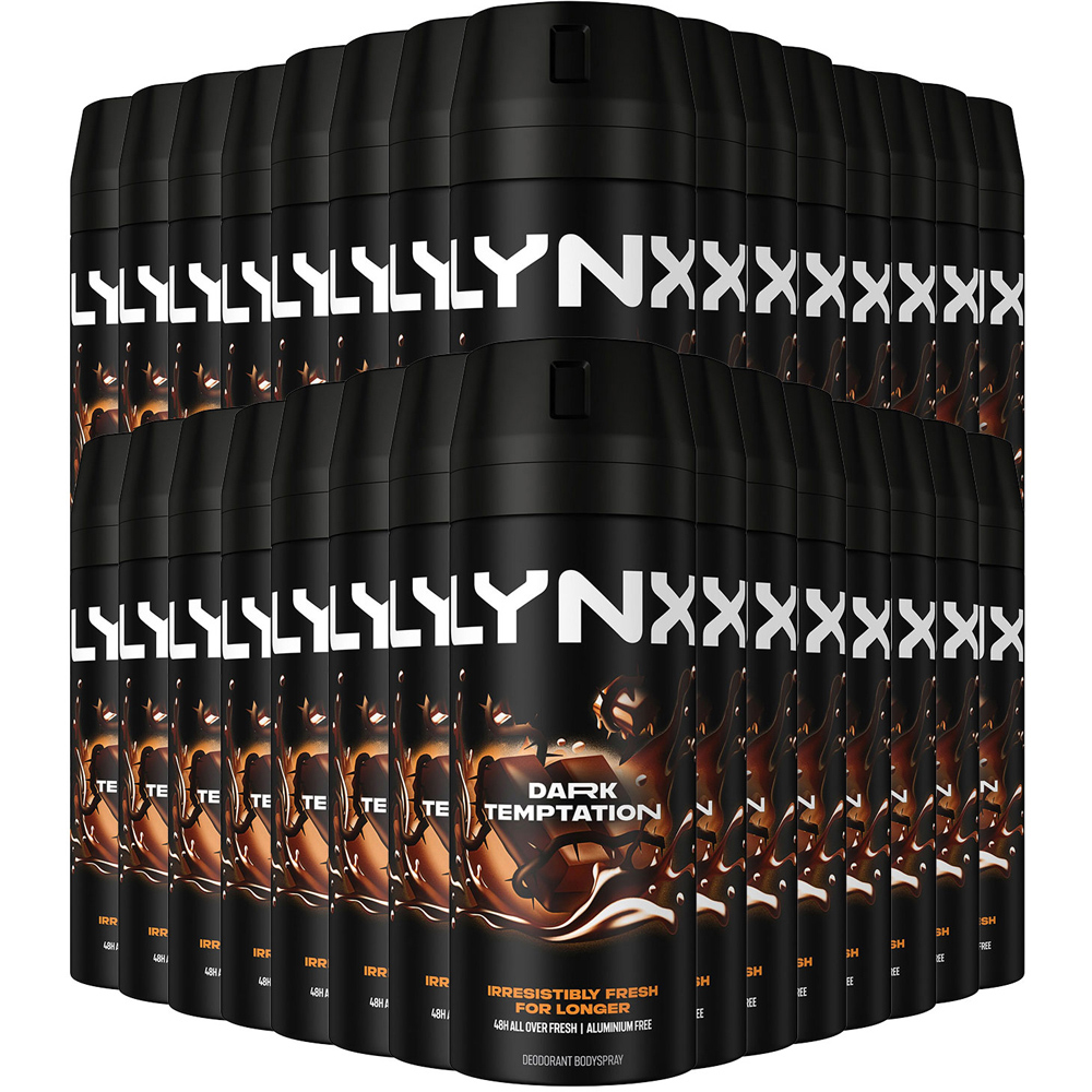 Lynx Dark Temptation Dark Chocolate 48H Protection Deodorant Body Spray 150ml 30 Pack Image 1