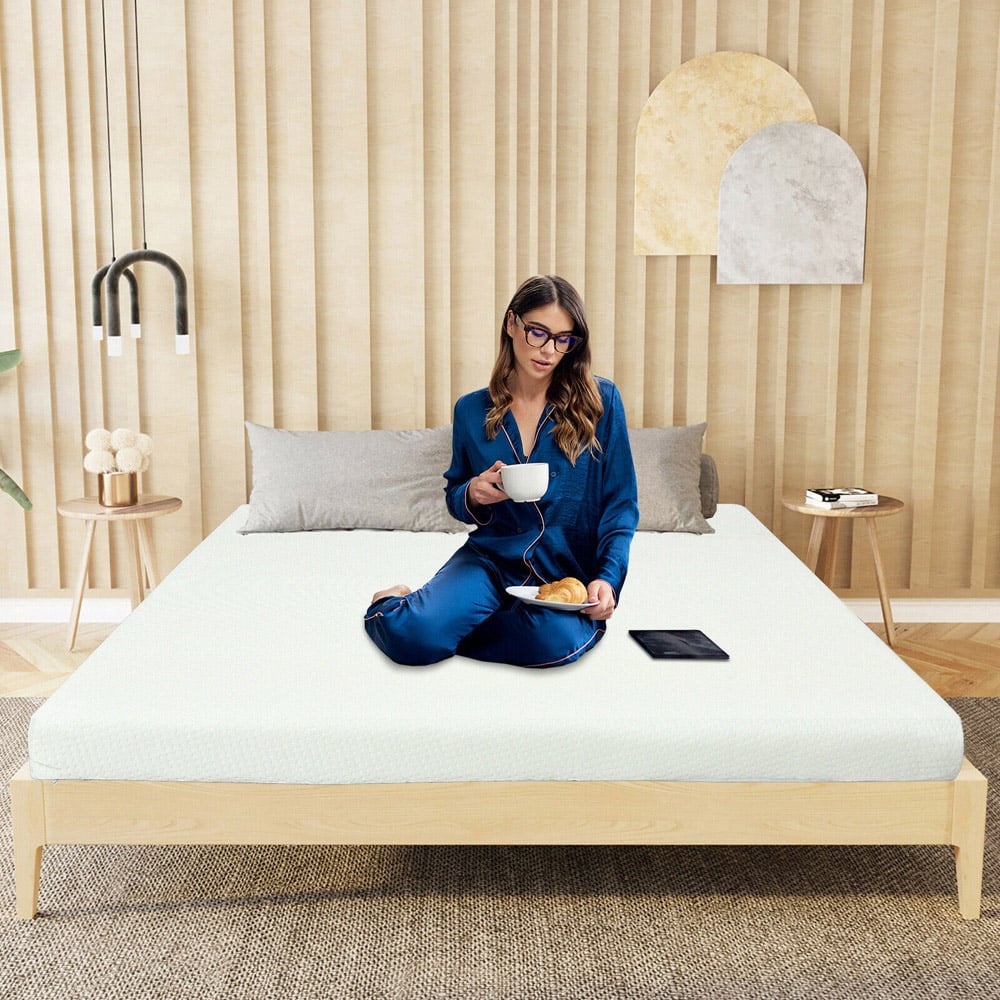 Costway Size 3 Memory Foam Mattress Topper with Washable Cover Image 4