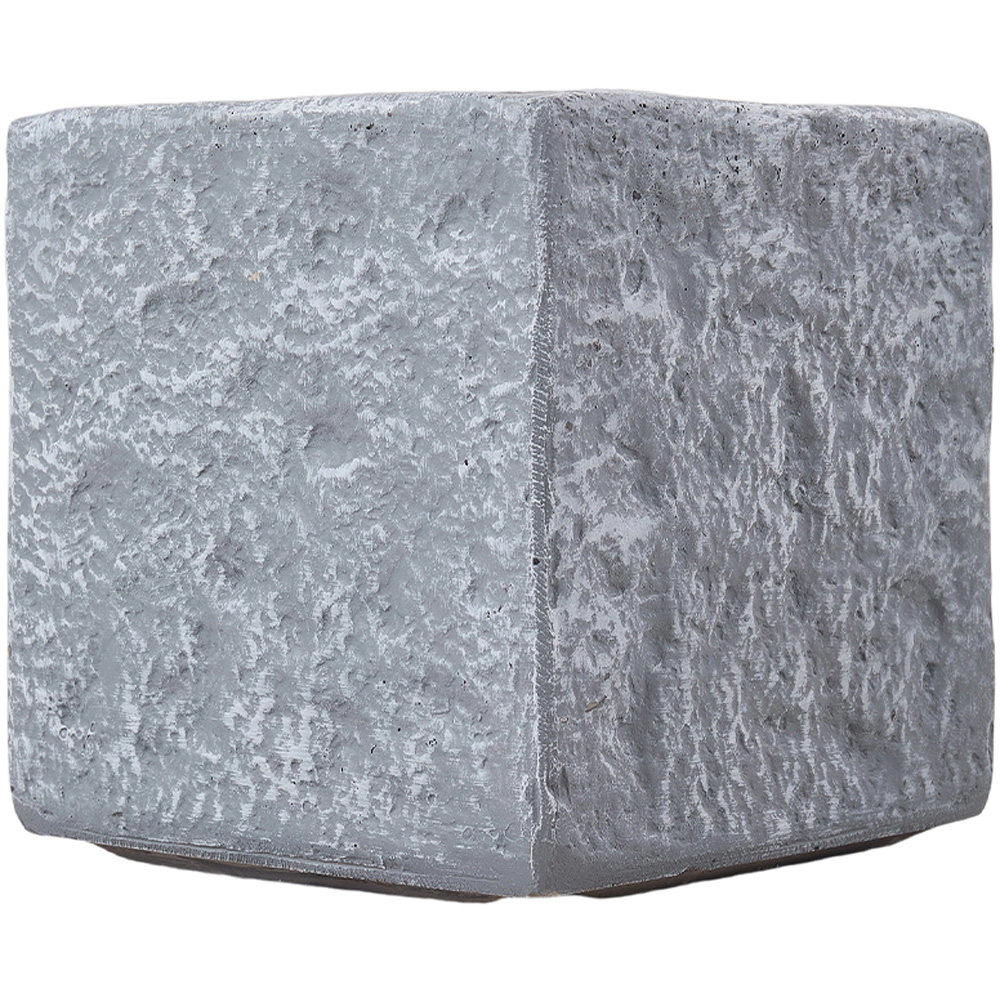 Living and Home Granite Square Cement Planter with Drainage Holes 25 x 25cm Image 3