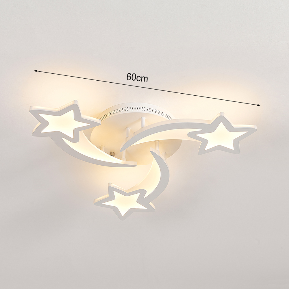 Living and Home 3 White Shooting Star LED Ceiling Light Image 9