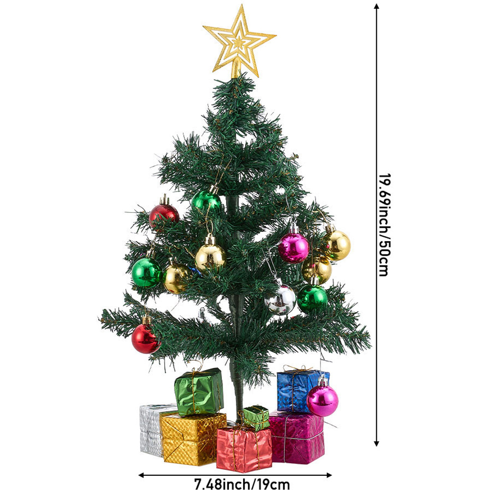 Living and Home Baubles and Light Mini LED Artificial Christmas Tree 1.6ft Image 8