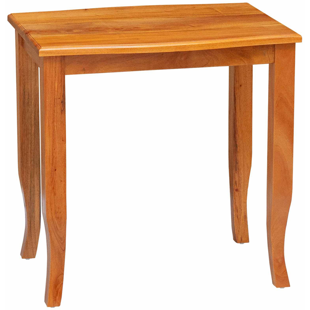 vidaXL Natural Solid Mahogany Wood Nest of Tables Set of 3 Image 2