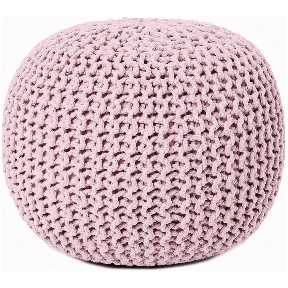 Kaikoo Knitted Lilac Knitted Pod Pouffe Image 2
