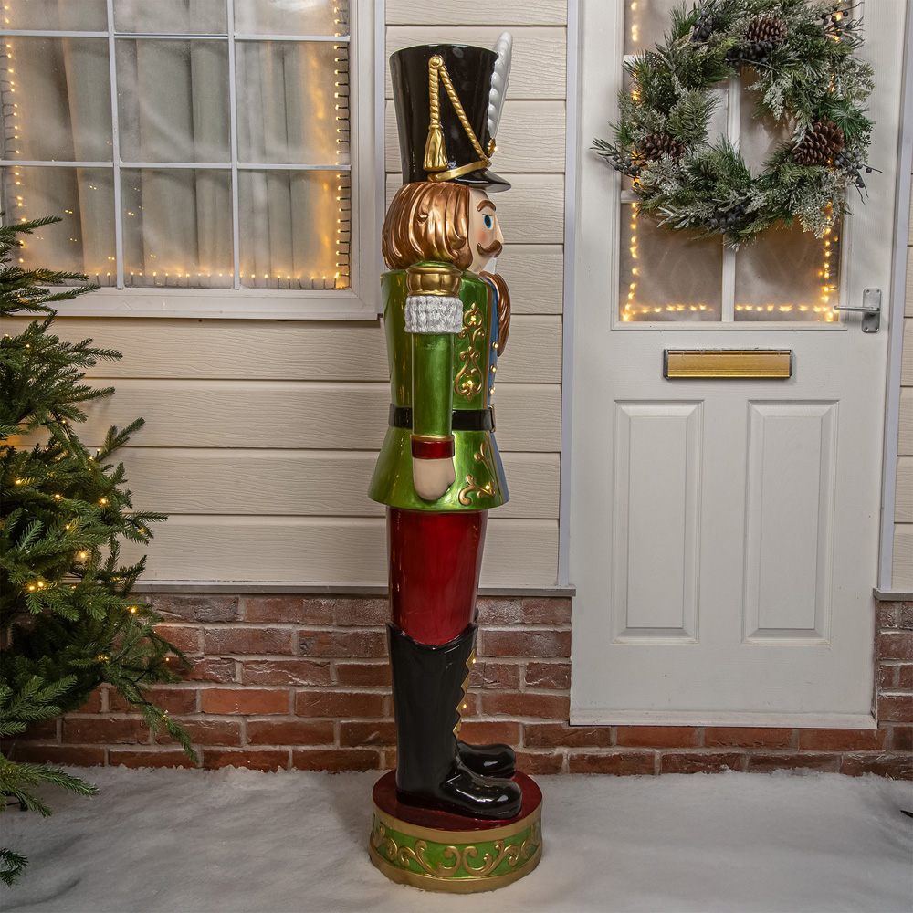 The Christmas Centre Green Red and Blue LED Lights Traditional Nutcracker Soldier 5.5ft Image 9