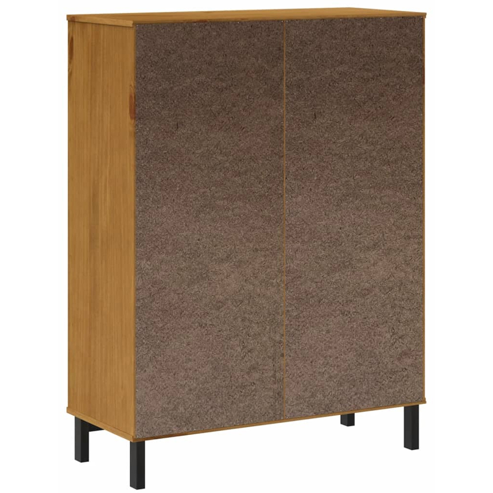vidaXL 3 Door Single Drawer Single Shelf Brown Oak Solid Pine Wood Highboard Image 7