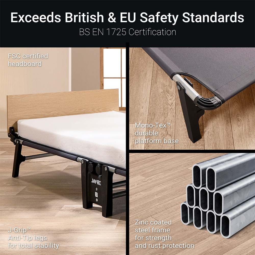 Jay-Be QM80 Single Quick Folding Bed with e-Fibre Memory Mattress Image 7