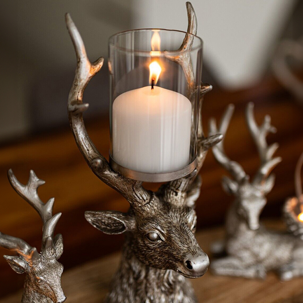 Marco Paul Stag Glass Candle Holder Image 3