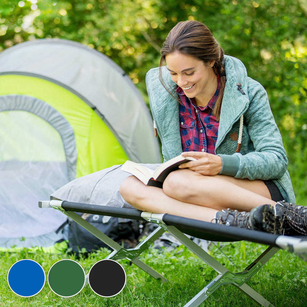 tectake Green Aluminium Camping Beds 3 Pack Image 7