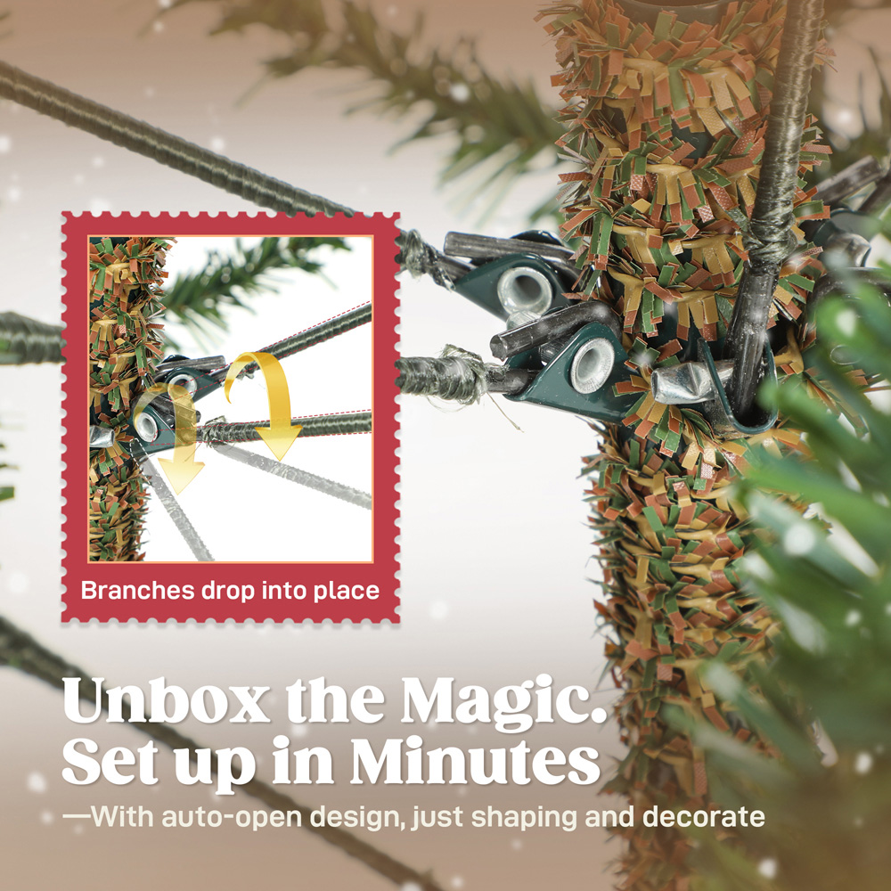 Everglow Full Spruce Artificial Christmas Tree 7ft Image 7